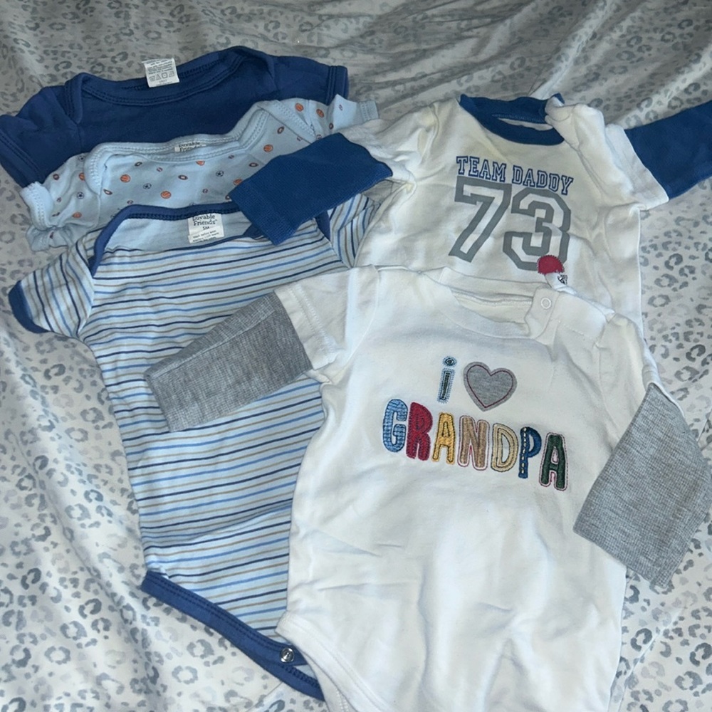 Set of 5 Luvable Friends / Circo Onesies - 0-6 / 3 months
